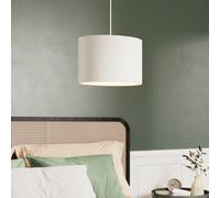 GoodHome Bodmin Beige Silver Effect Oval Lamp Shade (D)30Cm