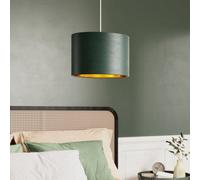 GoodHome Bodmin Dark Green Oval Lamp Shade (D)30Cm