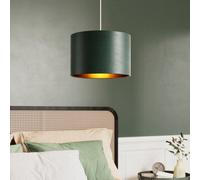 GoodHome Bodmin Dark Green Round Lamp Shade (D)30Cm