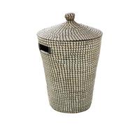 GoodHome Bonetta Seagrass & Black Polyester (Pes) & Seagrass Laundry Bin, 44L