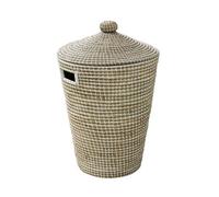 GoodHome Bonetta Seagrass & White Polyester (Pes) & Seagrass Laundry Bin, 44L