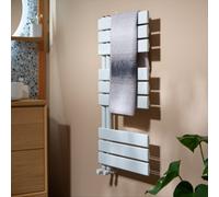 GoodHome Boxwood White 1292Btu Vertical Towel Radiator (W)500mm X (H)900mm