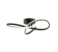 GoodHome Braxton Matt Metal & Plastic Black Led Ceiling Light