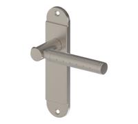 GoodHome Breage Brushed Grey Nickel Effect Aluminium Alloy & Steel Straight Door Handle (L)120.5mm (D)67mm