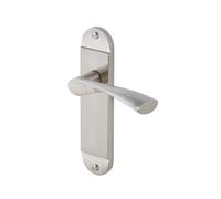 GoodHome Breage Brushed Grey Nickel Effect Aluminium Alloy & Steel Straight Door Handle (L)120.5mm (D)67mm