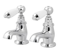 GoodHome Brean Traditional Basin Pillar Tap