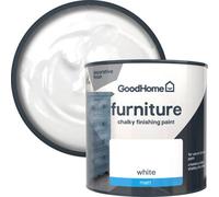 GoodHome Brilliant White Chalky Effect Matt Furniture Paint, 500Ml