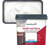 GoodHome Brilliant White Matt Multi-Surface Paint, 750Ml