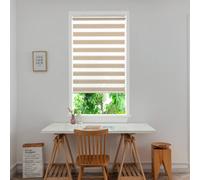 GoodHome Brize Corded Mottled Natural Day & Night Roller Blind (W)90Cm (L)180Cm