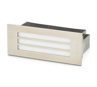 GoodHome Browning Stainless Steel Mains-Powered Neutral White Led Rectangular Deck Light
