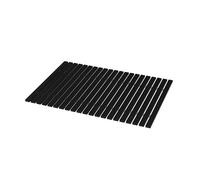 GoodHome Caledon Black Rollable Rectangular Bath Mat (L)70Cm (W)50Cm