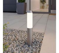 GoodHome Callisto Contemporary Stainless Steel Mains-Powered 1 Lamp Integrated Led Outdoor Post Light (H)480mm