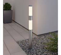 GoodHome Callisto Contemporary Stainless Steel Mains-Powered 1 Lamp Integrated Led Outdoor Post Light (H)1000mm
