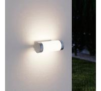 GoodHome Callisto Fixed Stainless Steel Mains-Powered Integrated Led Outdoor Contemporary Wall Light 900Lm (Dia)7.6Cm