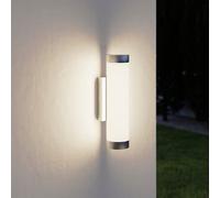 GoodHome Callisto Fixed Stainless Steel Mains-Powered Integrated Led Outdoor Contemporary Wall Light 1400Lm (Dia)7.6Cm