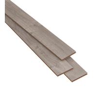 GoodHome Caloundra Grey Natural Wood Effect Laminate Flooring Sample