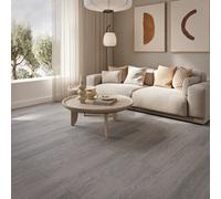 GoodHome Caloundra Grey Natural Wood Effect Structured Laminate Flooring, 2.22M²