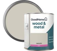 GoodHome Cancún Satin Metal & Wood Paint, 750Ml