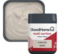 GoodHome Cancún Satin Multi-Surface Paint, 50Ml Tester Pot