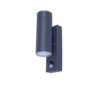 GoodHome Candiac Fixed Matt Dark Grey Integrated Led Pir Motion Sensor Outdoor Up & Down Wall Light