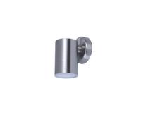 GoodHome Candiac Fixed Stainless Steel Mains-Powered Integrated Led Outdoor Contemporary Wall Light 380Lm (Dia)6Cm