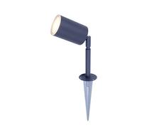 GoodHome Candiac Matt Dark Grey Silver Effect Integrated Led Outdoor Stake Light (D)60mm