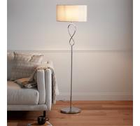 GoodHome Carnavon Light Grey Chrome Effect Floor Light