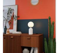 GoodHome Carterton Modern Round Matt Grey Table Lamp