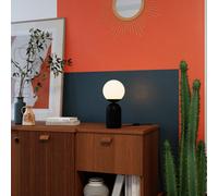 GoodHome Carterton Round Matt Black Table Lamp