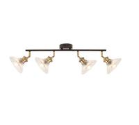GoodHome Cascade Matt Antique Brass Effect 4 Light Spotlight