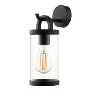 GoodHome Casterton Fixed Matt Black Mains-Powered (Wired) Incandescent Outdoor Wall Light