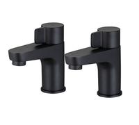 GoodHome Cavally Black Modern Basin Pillar Tap