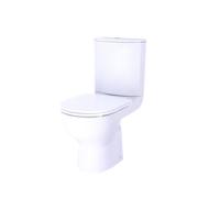 GoodHome Cavally Compact White Close-Coupled Floor-Mounted Toilet & Full Pedestal Basin (W)370mm (H)810mm