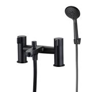 GoodHome Cavally Matt Black Mixer Tap With Shower Kit