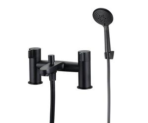 GoodHome Cavally Matt Black Mixer Tap With Shower Kit