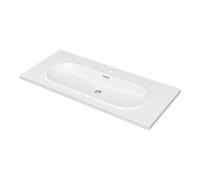 GoodHome Cavally Satin White Rectangular Single Vanity Basin (W)100.4Cm