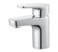 GoodHome Cavally Small Gloss Chrome Effect Round Manual Basin Mono Mixer Tap