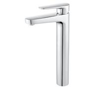 GoodHome Cavally Tall Chrome Effect Round Sink Or Worktop Mono Mixer Tap