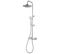 GoodHome Cavally Wall-Mounted Thermostatic Mixer Shower With 2 Heads & 1.5M Hose Length