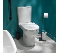 GoodHome Cavally White Close-Coupled Comfort Height Toilet Set With Soft Close Seat & Exposed Cistern