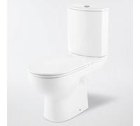 GoodHome Cavally White Close-Coupled Toilet Set With Soft Close Seat & Exposed Cistern