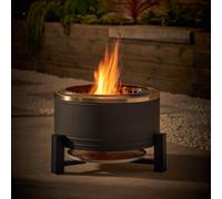 GoodHome Celsian Steel Matt Black Round Firepit