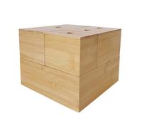 GoodHome Cervia Bamboo Bathroom Organiser, Set Of 5