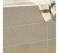 GoodHome Chalky Grey Matt 3D Decor Stone Effect Textured Ceramic Indoor Wall Tile, Pack Of 12, (L)600mm (W)200mm