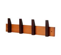 GoodHome Chamfer Matt Warm Oak Beech 4 Hook Rail (L)445mm (H)120mm