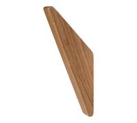 GoodHome Chamfer Natural Oak Wall-Mounted Single Hook (H)156mm (D)66mm