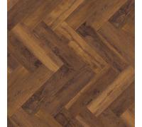 GoodHome Chesterfield Dark Brown Natural Oak Effect Synchronic Laminate Flooring Sample