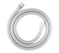 GoodHome Chrome Effect Brass & Pvc Shower Hose, (L)1.5M