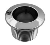 GoodHome Chrome Effect Plastic Basin Overflow Trim