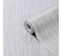 GoodHome Ciral Light Grey Metallic Effect Striped Textured Wallpaper